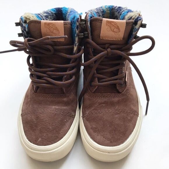 Vans California brown suede ankle sneaker boots  EUC size 4.5 youth - Picture 4 of 8